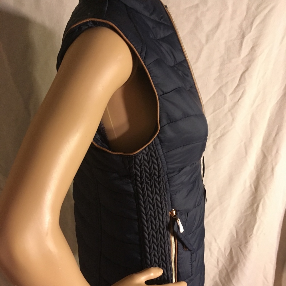 HanTon Puff vest with zip pockets, sherpa lining M - Picture 3 of 7